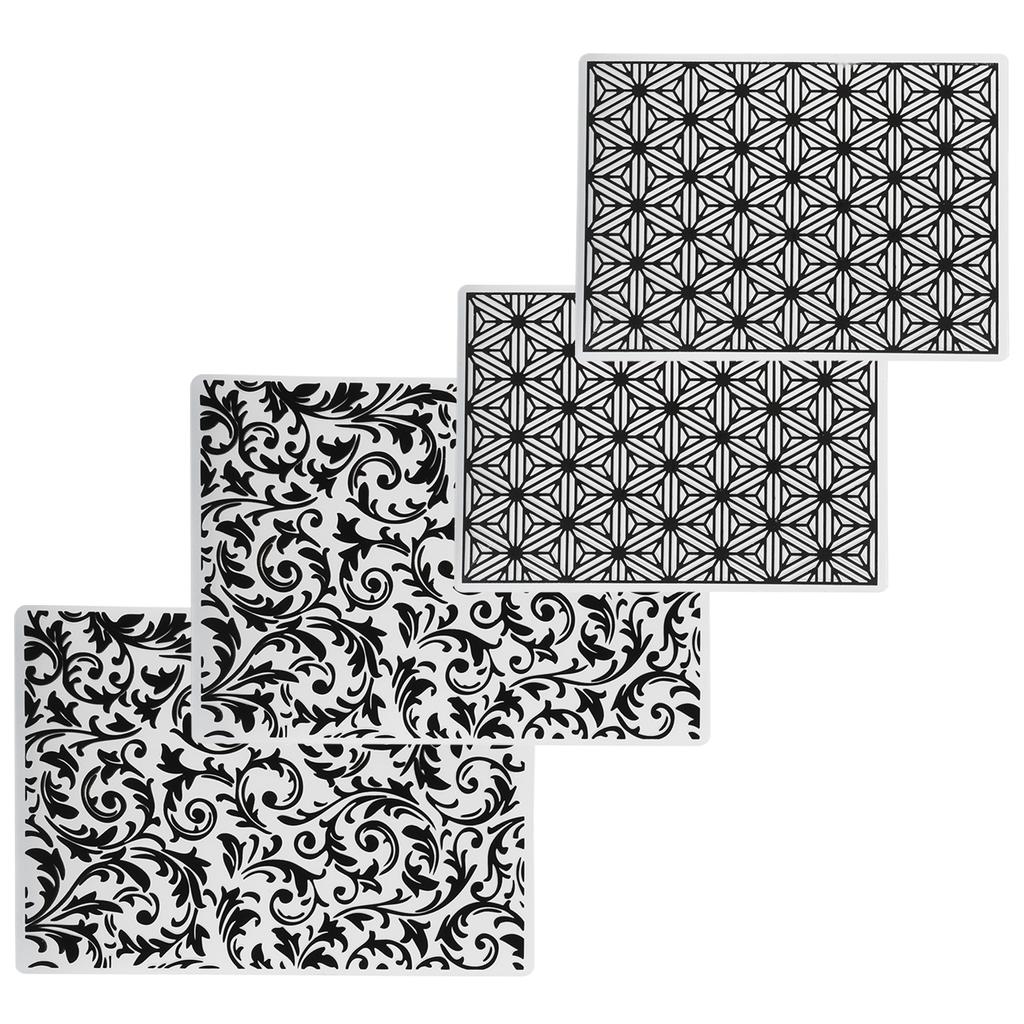 4PCS Plastic Embossing Folders Template  Card Making Scrapbooking Paper Tools