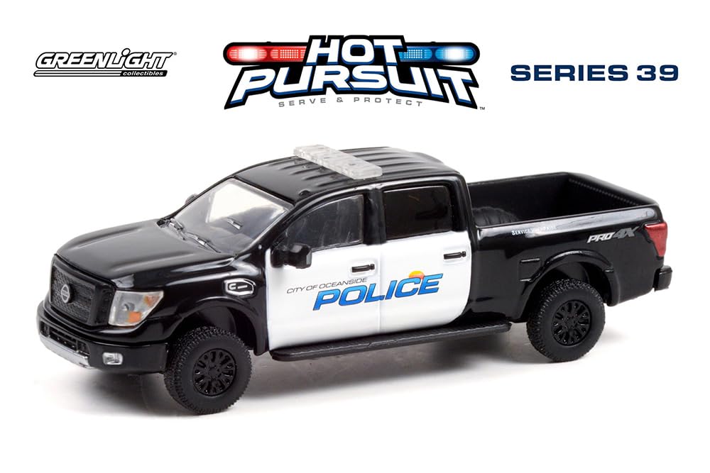 Greenlight 1/64 Nissan Titan XD Pickup California Oceanside Police Diecast Model Car [Parallel Import]
