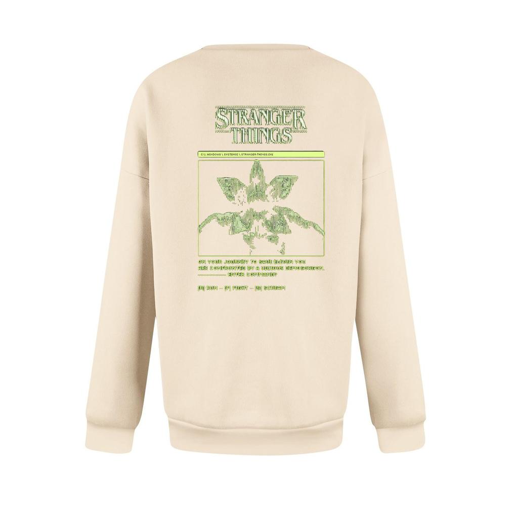 Dámská módní a ležérní mikina s dlouhým rukávem, kulatým výstřihem a potiskem