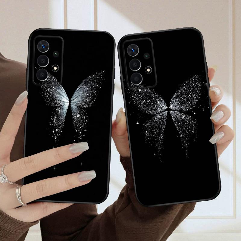 white butterfly For Samsung A03 Core A 04 05 06 12 14 15 16 22 23 Galaxy A25 26 4G 34 35 52 53 56 71 73 90 5G soft phone case