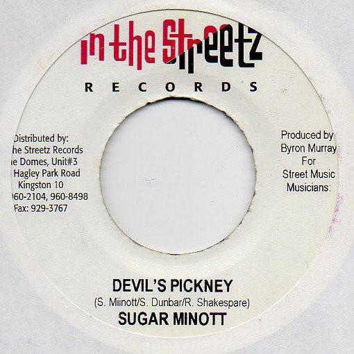 

7inch Record SUGAR MINOTT - Devil s Pickney NONE In The Streetz Jamaica Reggae, Ska & Dub Used