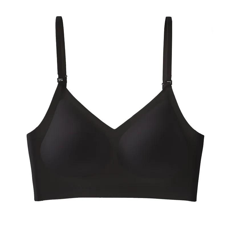 Sømløst undertøy for kvinner Sexy Justerbare Avtakbare skulderstropper BH Sommer Ryggløse Usynlige Overdeler Bralette Komfortundertøy