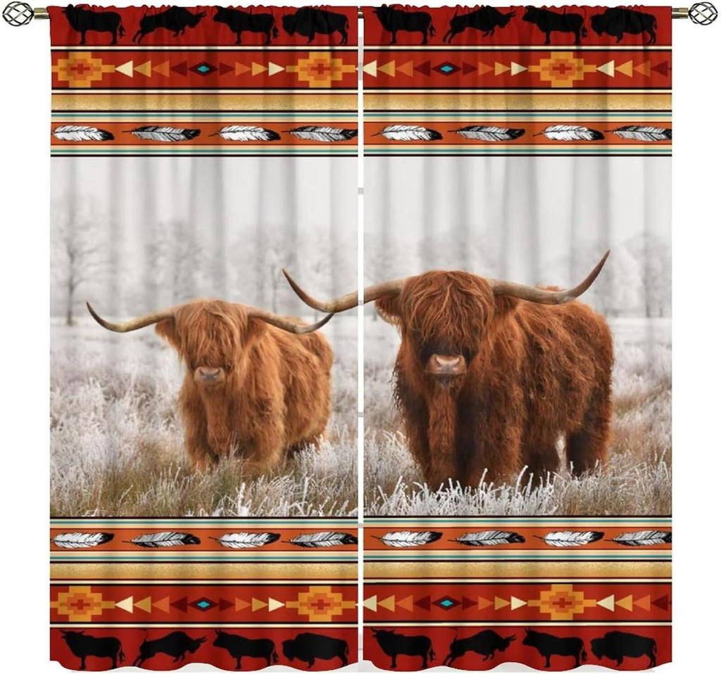Tende per Finestre con Motivo Floreale Botanico di Galli e Galline, Stile Rustico, per Cucina, Soggiorno, Camera da Letto