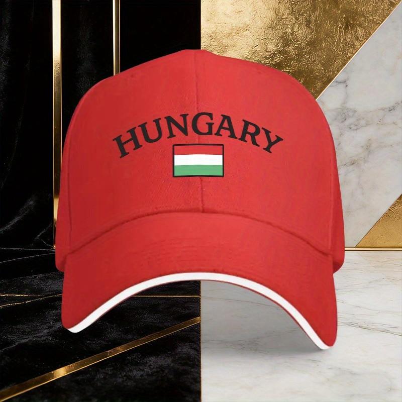 Hungary Flag Baseball Cap Polyester Breathable Casual Sun Protection Adjustable Hat Adult