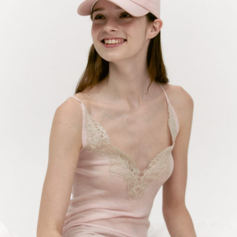 BRIGHTEN Denim Baby Pink Ball Cap