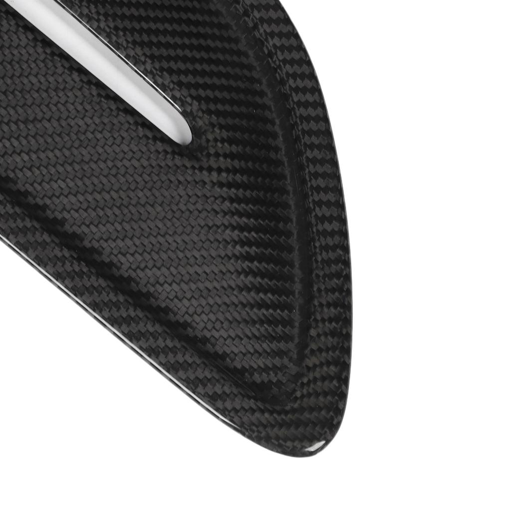 2 Pcs Engine Hood Air Vent Cover Carbon Fiber Front Upper Bonnet Hood Air Outlet Cover Replacement for Kia Stinger 2018 to 2023 Glossy Black