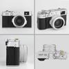 Haoge MC UV-kamera objektivbeskyttelsesfilter Fujifilm X100VI Fuji X100V kameratilbehør med integrert adapterring sølv vanntett nanobelegg HD