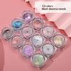 12 Farben Ahornblattförmige Nailart-Pailletten Nagel DIY Dekoration Glänzende Pailletteqt0273
