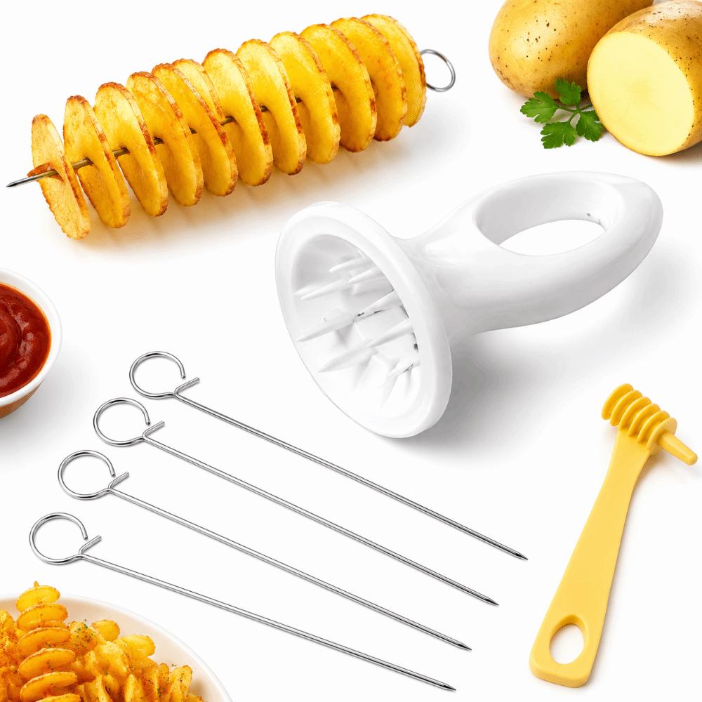 Twisted Slice Potato Spiral Cutter Whirlwind Potato Potato Tower Tool Potato Slicer  BBQ Skewers
