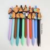 10pcs Yellow Capybara Series Retractable Press-action Writing Pens, Student & Office Stationery, Perfect for Study and Gift
