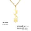 Dawapara Ogham Necklace Strength Wisdom Love Ancient Irish Tree Alphabet Nordic Amulet Stainless Steel Jewelry