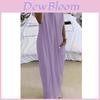 Milk Silk Long Dress With Splicing Design For Casual Summer Wear