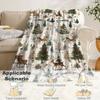 1pc Christmas Flannel Throw Blanket, Soft Polyester, Contemporary Style, Digital Print, All-Season, Machine Washable, 200-250g