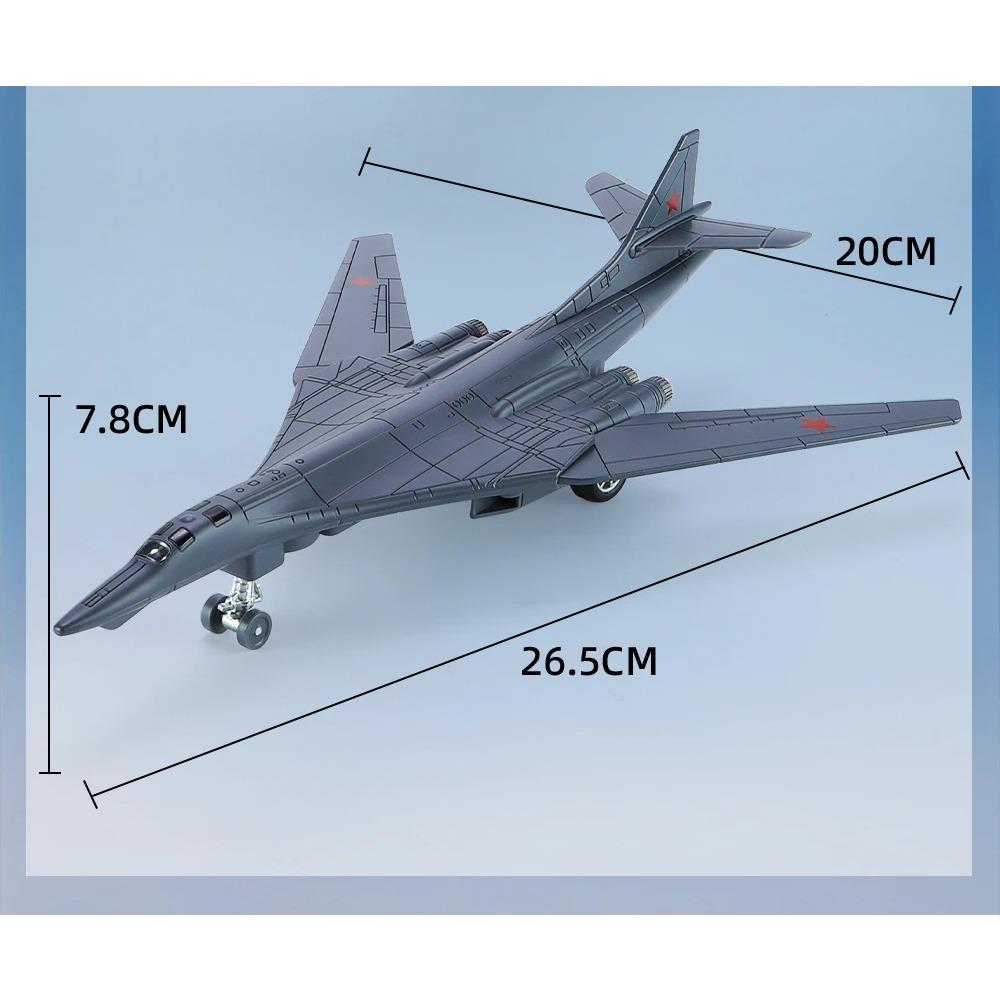 1/200 Scale TU-160 Long Range Strategic Bomber Model with Display Base Collection Ornaments Military Fan Gift Halloween Toys