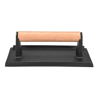 Kommerzielles Gusseisen Steakgewicht Holzgriff Speckgrill Hamburgerpresse