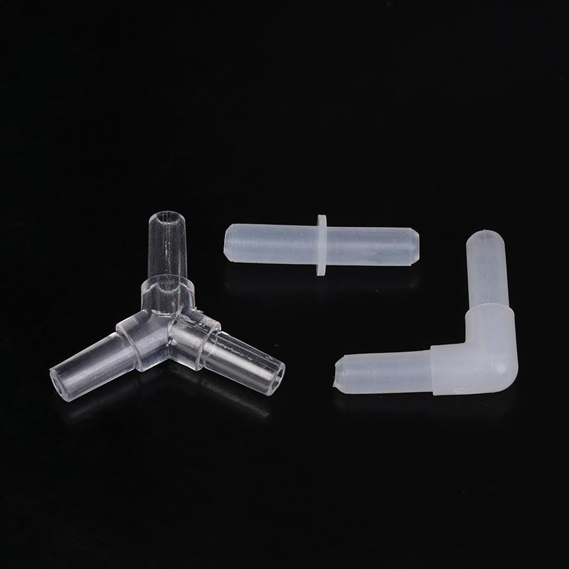 10Pcs Aquarium Airline Tubing Connectors Plastic Valve Joints Fish Tank Transparent Air Tube Adapters For 4Cm Id Air Line Hose