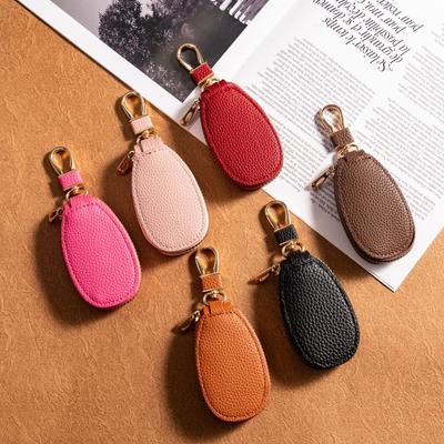 Unisex-Schlüsseletui aus PU-Leder für Autoschlüssel, Brieftasche, Schlüsselhalter, Organizer, Schlüssel-Organizer, große Kapazität, Reißverschluss, Schlüsseletui