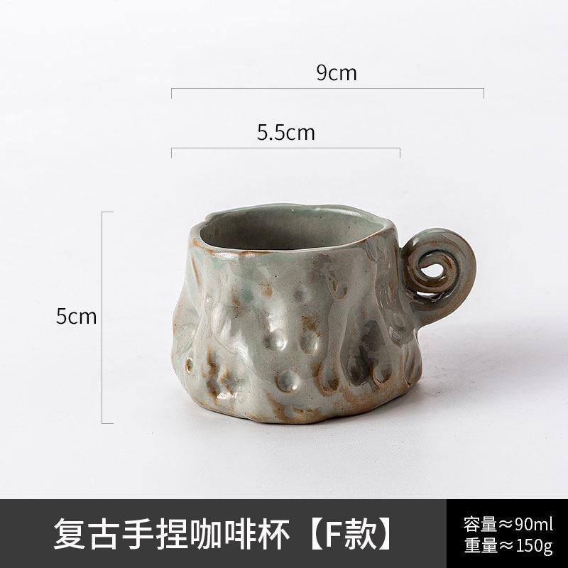 Keramik Espresso Tassen mit Henkel Porzellan Schnapsgläser Handgeformte Unregelmäßige Demitasse Tassen für Kaffee oder Tee Teetasse