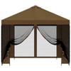 Garden Pavilion with Side Walls 3 X 3 M Taupe