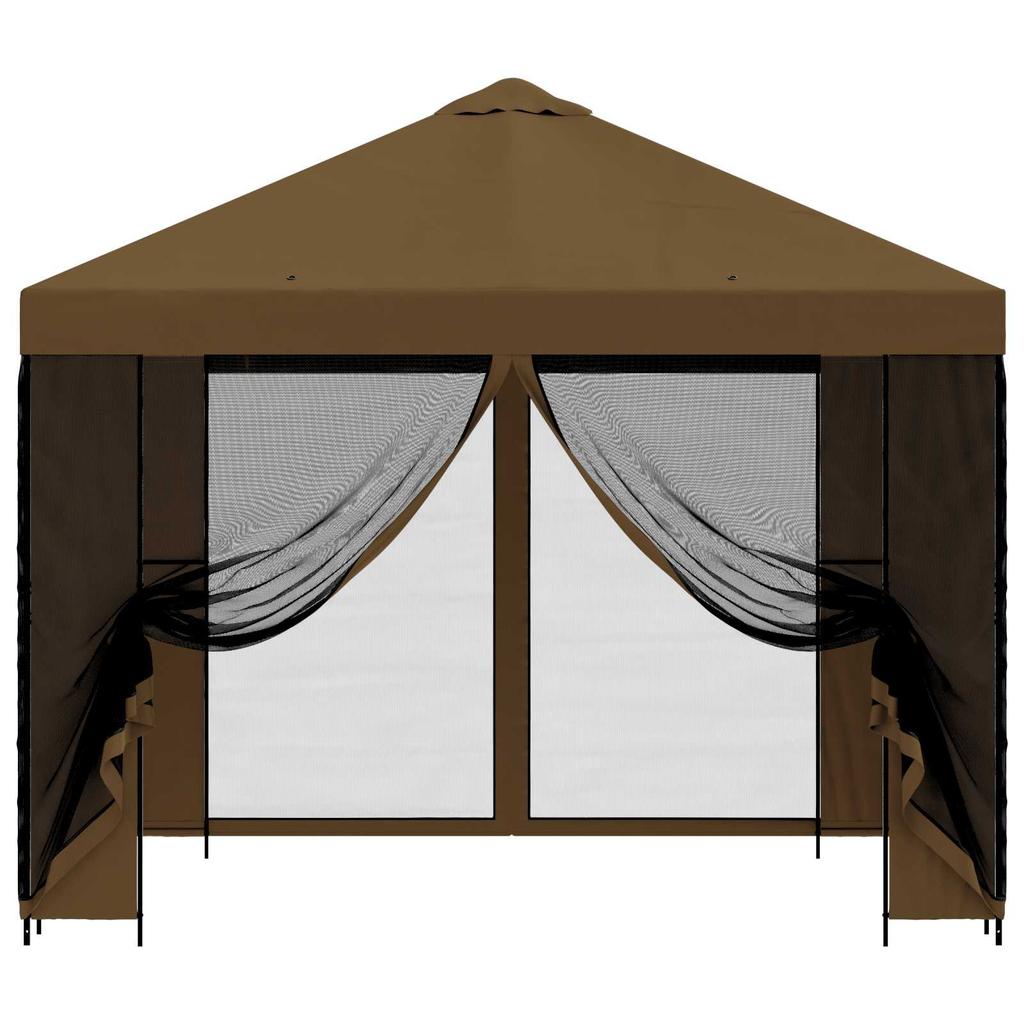 Garden Pavilion with Side Walls 3 X 3 M Taupe