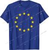 Streetwear Fashion Vintage Summer Male Hot Sale Europe European Union Flag On Shirt Short Casual 100 Cotton TShirts