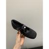 Gray plush plush shoes for women to wear outside, heightened and thickened in winter, warm Mary Jane shoes