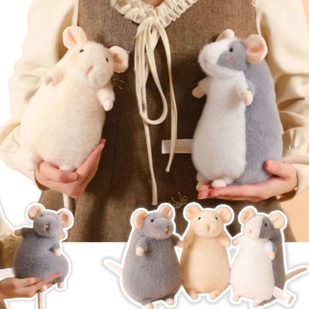 15/21CM Rat Plush Toys Bag Charn Mouse Pendant Cartoon Stuffed Mouse Doll  Kids Toy