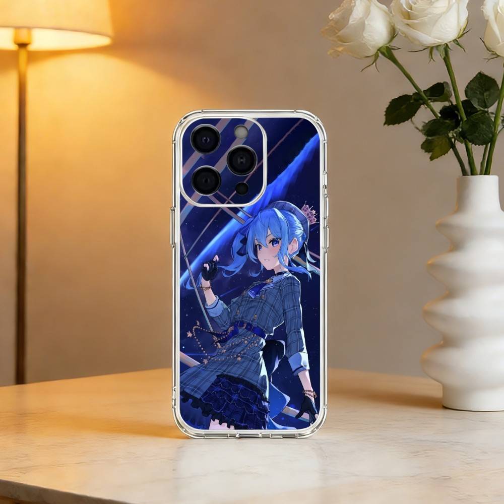 H-Hoshimachi Suisei Phone Case For iPhone 17 16 15 14 13 12 11 Mini Pro Max Plus Transparent Cover