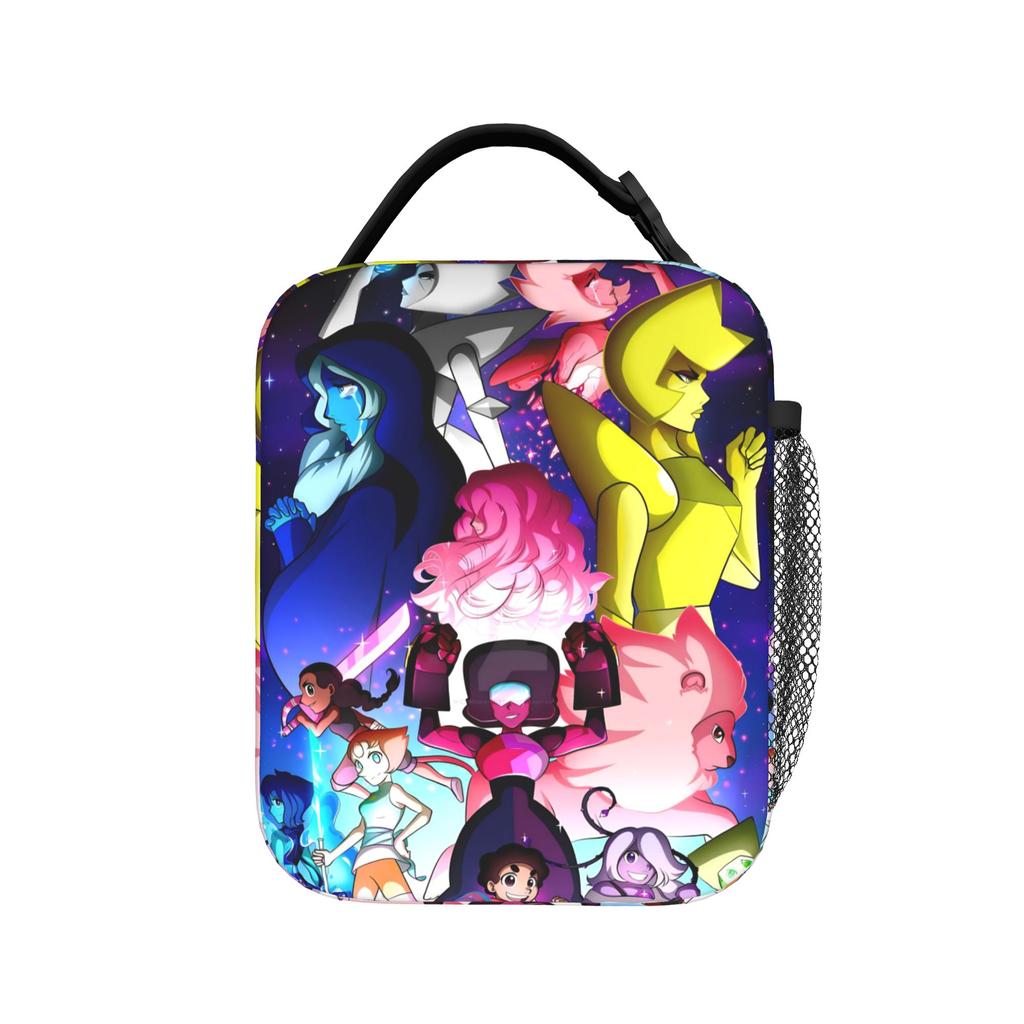 Crystal Gems Steven Universe Lunch Bag Fun Lunch Box For Men Office Cooler Bag Waterproof Thermal Tote Handbags