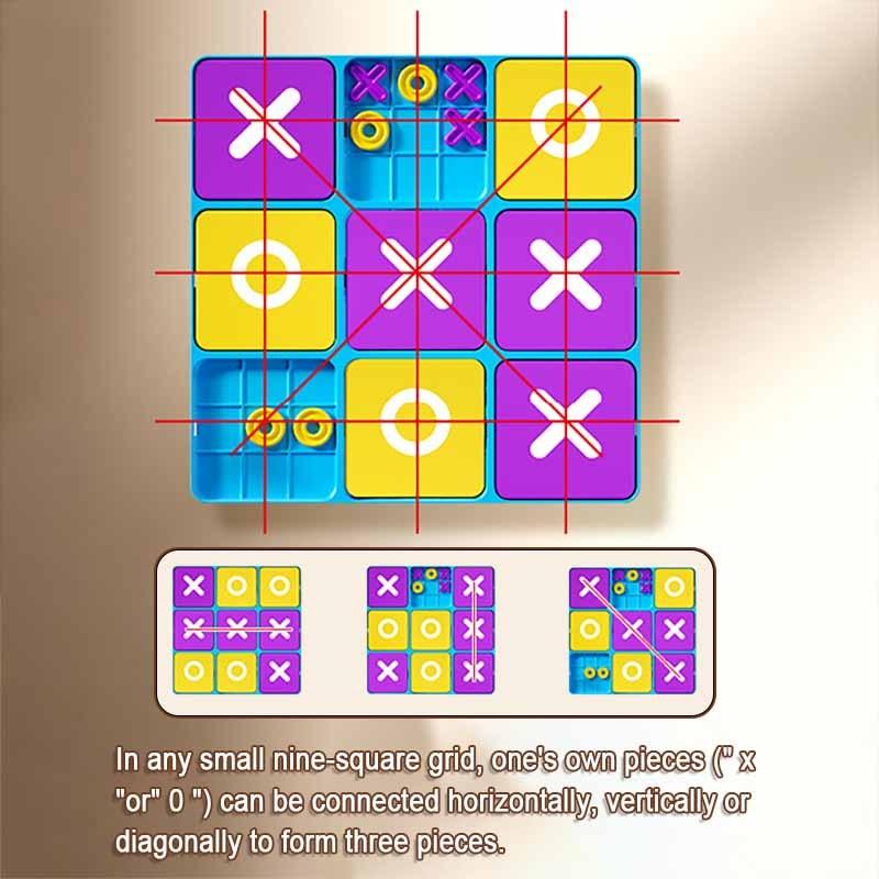 Updated Interesting Tic Tac Toe Board Game Educational Strategy Games for Kids Logical Thinking Parent-child Interactive Toy