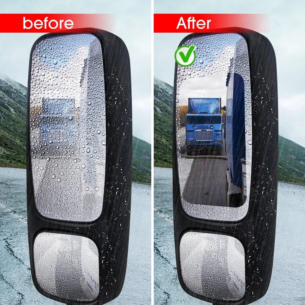 2PCS Car Rearview Mirror Rain Film Large Truck Mirror Nano Film Protective Film Anti-Glare Rain Anti-Fog Pan Hydrophobic