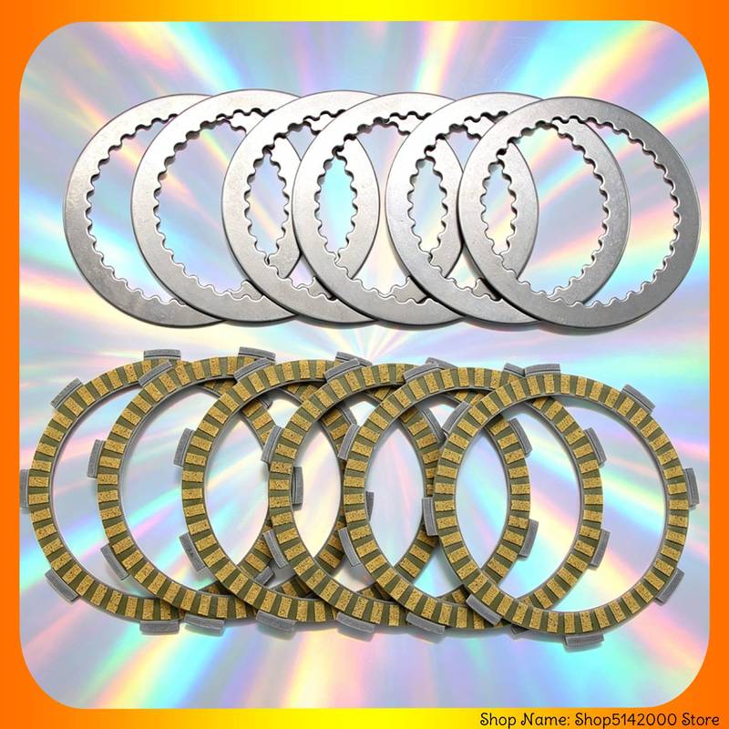 Clutch Friction Steel Plates Kit For Honda CMX250 Rebel CB250 Nighthawk CD250 VT250 Engine Clutch Disc 22201KBG‑A00 22321KE8‑000