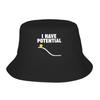 I Had Potential Bucket Hat For Unisex  FisherUnisex Hats Trendy Hunting Caps Foldable Streetwear Custom DIY Visor Hats