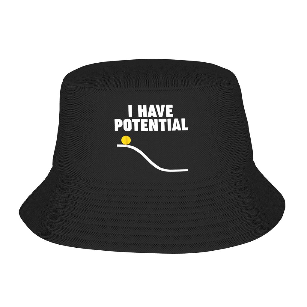I Had Potential Bucket Hat For Unisex  FisherUnisex Hats Trendy Hunting Caps Foldable Streetwear Custom DIY Visor Hats