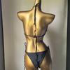 European Handmade Crystal Diamond Bikini - Deep V Lace-Up Women's Swimsuit