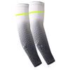 One Pair Sports Sleeve Lightweight Breathable Unisex Ice Silk Compression Arm Sleeve for Cycling Sun Protection White L