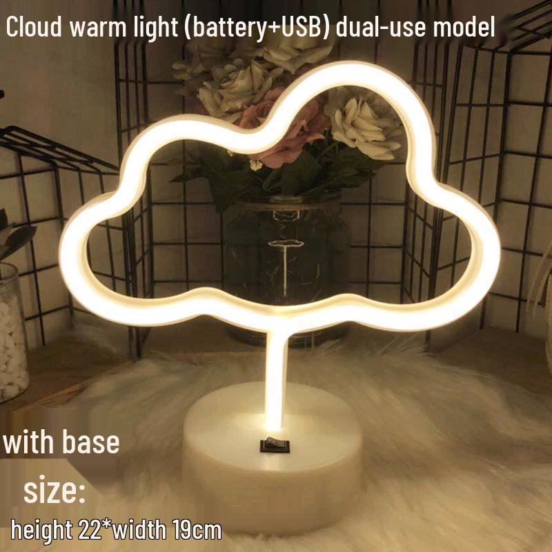 Lumière LED Néon Cactus & Flamant Rose pour Décorations de Fêtes