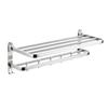 304 Stainless Steel Towel Rack Bathroom Storage Rack Non Punching Foldable Bathroom Towel Storage Rack Bathroom Hardware Pendant