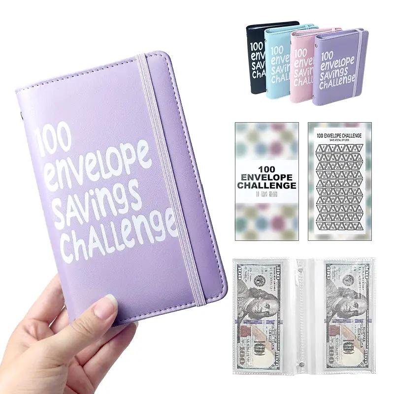 2026 New 100-Envelope Money Saving Challenge Set with Cute Stickers, Binder & Cash Envelopes, 100-Day Budget Planner to Save $5,050
