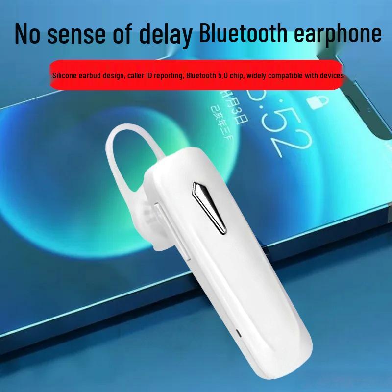 M163 Universal Wireless Bluetooth Headset for HD Calls - Single Ear, Low Latency, Ideal for Car and Sports Use