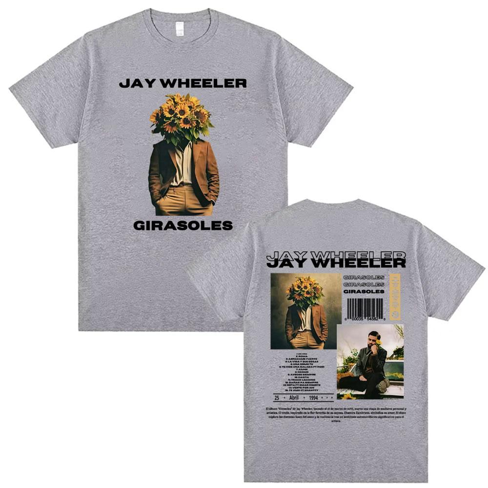 Rapper Jay Wheeler Girasoles Tour Graphic Tshirts for Men Women Summer Style High Street Tshirt 100 Cotton Oversized T Shirt