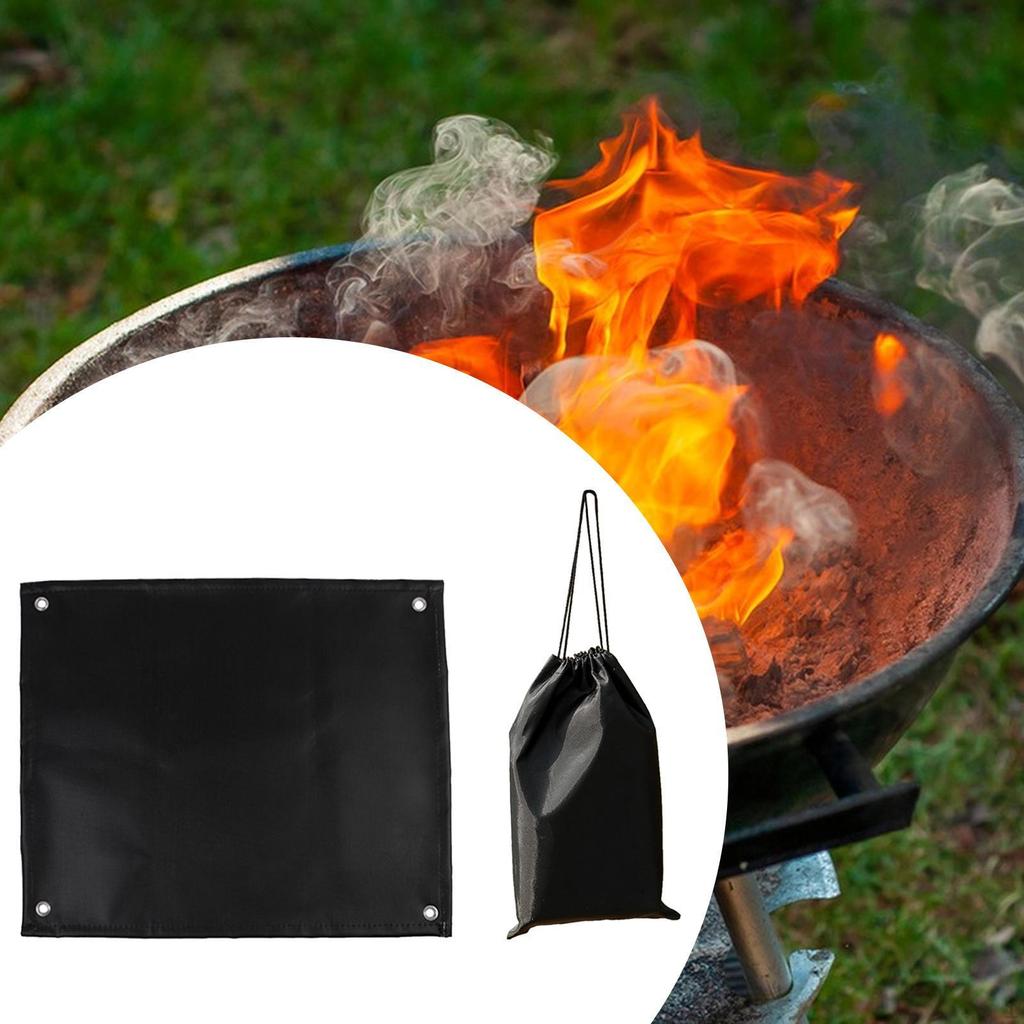 Camping Fire Pit Mat Fireproof Blanket Grill for Barbecue Yard