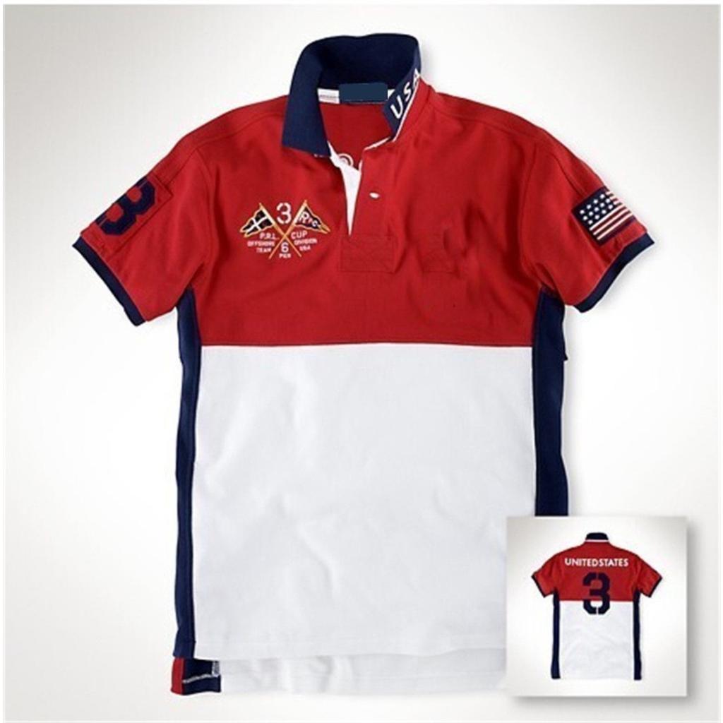 STREETRICH Polo da Uomo Ricamate a Maniche Corte T-shirt per Tempo Libero e Sport