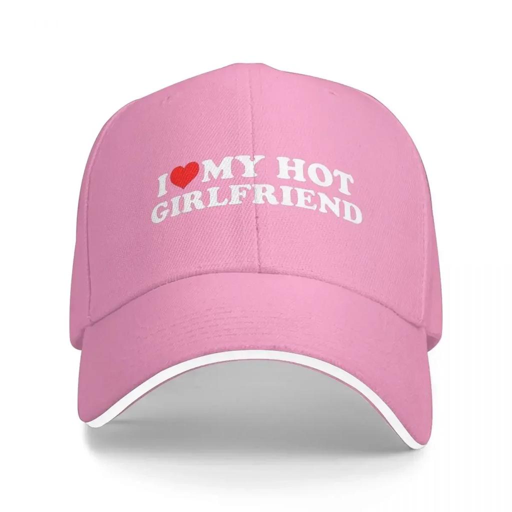 New I Love My Hot Girlfriend I Heart My Hot Girlfriend Cap Casual Baseball Caps Adjustable Hat Hip Hop Summer Unisex Baseball