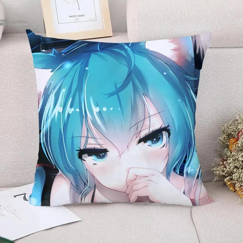 Body Pillow Cover  M-Miku Cushion Covers for Bed Pillows Car Decoration Sofa Cushions Decorative Pillowcase Fall Decor Home