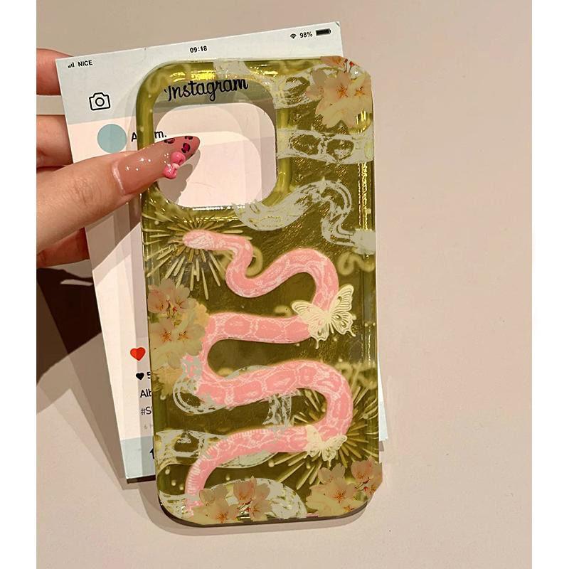

New Year of The Snake Mobile Phone Case Suitable for Apple 16promax Protective Case IPhone 15 Large Hole Hard Shell Apple 17PROMAX