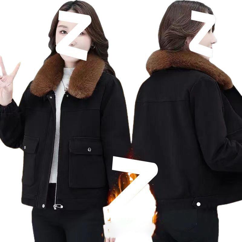 Podzimní Zimní Móda Sametová Zesílená Bunda Ležérní Dámské Vatované Bundy