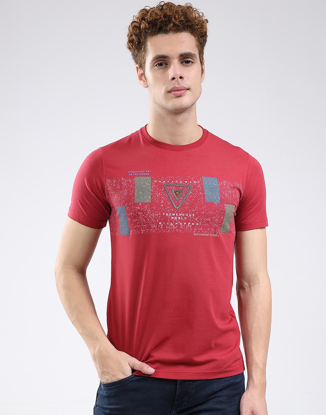 Monte Carlo Men s Round Neck Half Sleeve T-Shirt XXL малиновый 1690₽