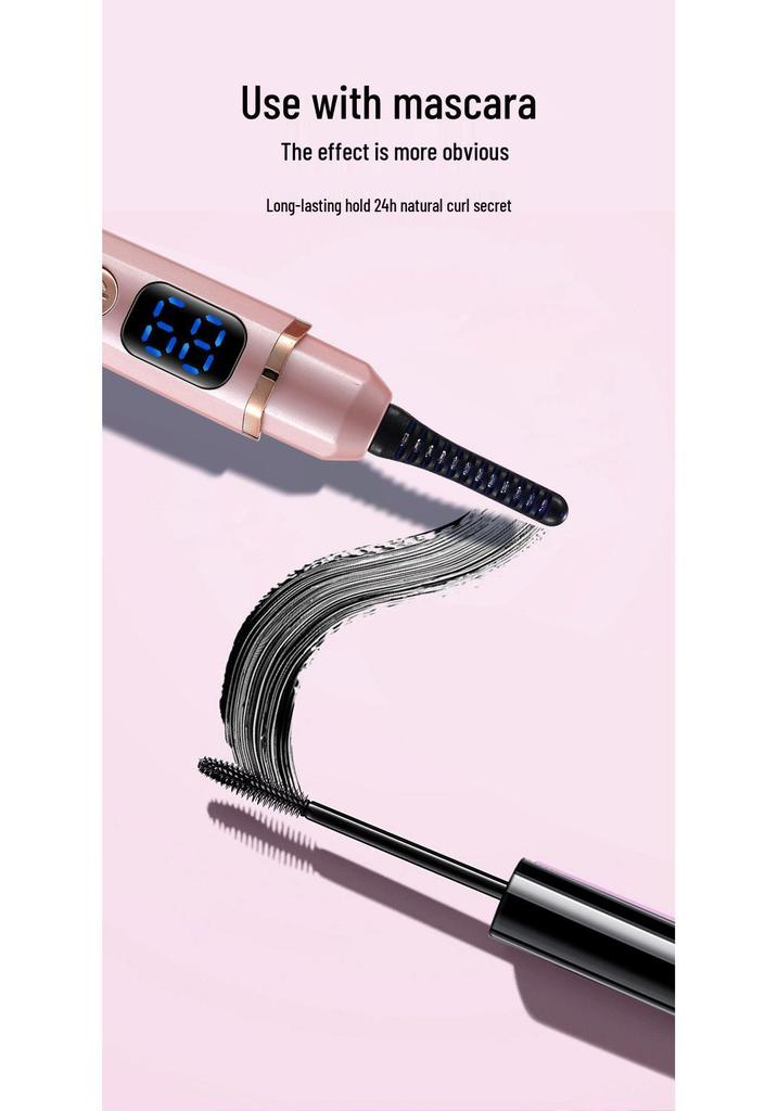 Electric Heated Eyelash Curler with Power Display for Long-Lasting Curl
