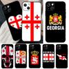 Georgia Flag Phone Case For iPhone 16 15 14 Pro Max Plus 12 11 13 Pro Max 12 Mini 13 Mini Cover